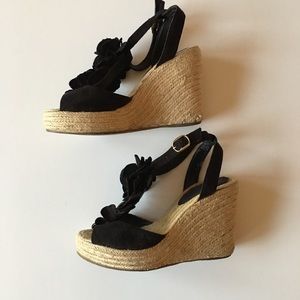 Espadrille wedges,peep toe, size 7